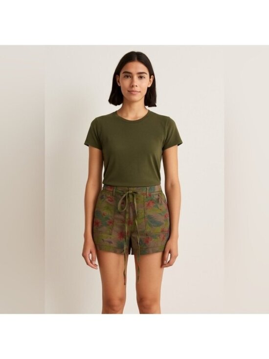 Sanctuary Pants - Sanctuary Floral Print Utility Shorts - Size 27